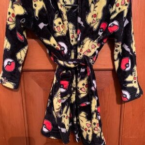 Pokemon Black and Yellow Kids Pajama Robe